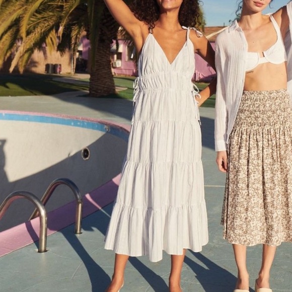 NEW Rails Julia Striped Tiered Maxi / Midi Sundress | Boho Dress - Picture 13 of 13